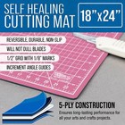 18  X 24  Pink blue Self Healing 5-ply Double Sided Durable Cutting Mat
