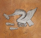 Peruvian Sterling Silver   Hammered Copper Rectangular Tray 