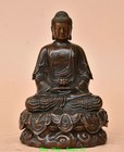 7 8 old Dynasty Pure Bronze Buddhism Shakyamuni Sakyamuni Amitabha Buddha Statue