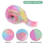 Faux Fur Fabric Precut Strips  59x2 Inch For Diy Crafts Christmas  iridescent 