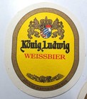Konig Ludwig Weissbier Lot Of 2  Beer Coasters 4 1 4   X  3 1 2 