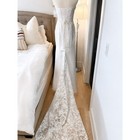 White Satin Corset Wedding Gown Lace Train Size 2 Nwt Bridal