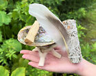 Smudge Kit Gift Box  Abalone Shell  4  Stand  White Sage Stick   Palo Santo Wood