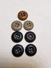 Us Military Green tan black Fatigue Buttons 3 4in 19mm   18mm 11 16  Lot Of 33