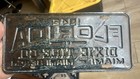 Make Offer - Rare  only Two In Existence  1942 Florida  Dixie Tire Company Tag