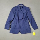 70s Womens Leisure Suit Size 12 Blue Rocky Road Polyester Disco Retro Nwt