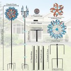 Large Outdoor Wind Spinner Metal 63 Dual Rotating Kinetic Yard Art Garden Decor