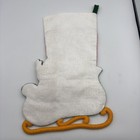 Bucilla Santa   Sleigh Felted Sequin Christmas Stocking Kitschy Cottage Core
