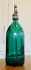 Seltzer Bottle Vintage Green Glass