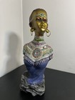 African Statues Sculptures Decoration Gold Woman Carved Resin 15   