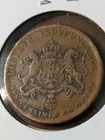      1850 Haiti Emperor Faustin I Lions Vintage Antique Hatian 6 Centimes  J63