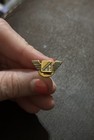 Vintage Braniff Airlines 15-year Service Pin With 3 Diamonds  10k Gold
