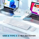 Seenda Wireless Keyboard And Mouse  Usb   Type C 2-in-1 Receiver  Sk73-3