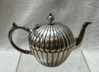 Diminutive English Sterling Melon Shape Teapot C S Harris London 1877 No Mono