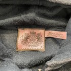Vintage Juicy Couture Women Black Velour Zip-up Hoodie Loungewear Pockets Size S