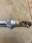 Bud Nealy   Knife Makers Guild Member With Leather Sheath  Case beautiful Knife 