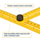 Multi Angle Measuring Ruler For Woodworking  Crafting  Construction  Flooring  