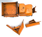 Vintage 1950 s Tonka Toys Sate Hi-way Dept Orange Dump Truck W  2 Plows