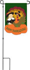 Thanksgiving Applique Garden Flag-pilgrim   Turkey Yard Flag-13x18 Inches