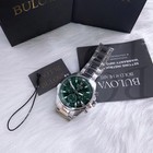 Men New Bulova Classic Green Marine Star Stainless Steel 96b396 Watch  43mm 