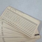 Vintage Ibm Computer Punch Card 5081 Lot Of 74 Punched