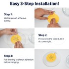 Disc Plate Hanger Picture Hanging Self Adhesive Stick On Invisible Hook 5 Sizes