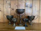 Damaged X 10 Vintage Silver Plate Trophies Plus 5 Trophies Lot 22
