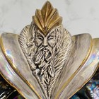 Enchantica Winter Wizard Iridescent Fantasy Vtg 10  Ceramic Decor