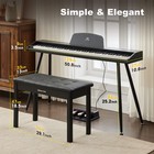 Mustar Black 88 Key Semi Weighted Digital Piano Dual Keyboard W bench pedal midi