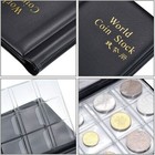 120 Pockets Coin Collection Storage Black Book Album Money Holder Coins Folder