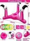 Pool Float Games Inflatable Flamingo Pool Party Toys Game Set Bean Bag Ring Toss