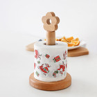 Toilet Paper Holder Stand Cute Flower Design Wooden Toilet Paper Holder 8 27inch