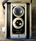 Vintage Kodak Duaflex Camera With Face Cover  Flash Attachment   Booklet