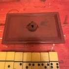 Vintage Crisloid Top Grade Butterscotch Bakelite Dominoes With Case - Read
