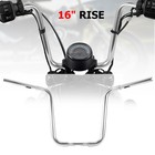 16  Rise Ape Hanger Handlebars For Harley Tour Softail Dyna Sportster Road King
