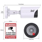 Bnt Dummy Fake Security Camera With One Red Led Light At Night For Home And B   