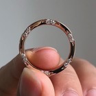 Round Cut Simulated Diamond Eternity Engagement Band Ring 14k Rose Gold Plated