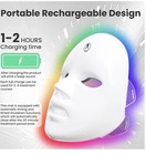 7 Color Red Light Therapy Face Mask 90 Led Beads Portable Rechargeable White New
