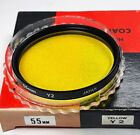 Genuine Bower 55 Mm Yellow Y2 K2  y2 Y-2 Glass Lens Filter Japan 55 Mm E-55 Nos