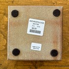 Anthropologie Pink Crushed Crackle Glass Tile Coasters Candle Base Geode 4  Sq