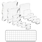  12 Pieces Acrylic Stamp Blocks  Assorted Sizes Clear Acrylic Mounting Blocks 