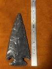 Arrowhead spear Point grey Banded Obsidian usa Made