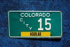 Aguilar Colorado City License Plate   15