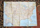 Vintage National Geographic Map Insert  The United States  July 1961