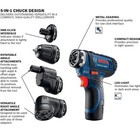 Bosch Gsr12v-140fcb22 12v Max Flexiclick 5-in-1 Drill driver System