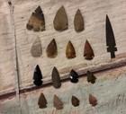 Lot Of 16 Knives Arrowheads Tools