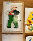 Duro Decals Lot  Vintage 1940s Water Transfers  7 Pieces Nursery Rhymes  Flowers