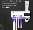 Uv Light Toothbrush Holder Sterilizer Cleaner Automatic Toothpaste Dispenser