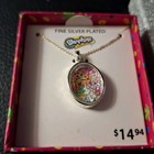 Shopkins Fine Silver Plated Shaker Pendant Charm Chain Necklace With Gift Box