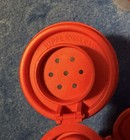 Tupperware Red   Clear Plastic Salt   Pepper Shakers Set Of 4 With Lids
